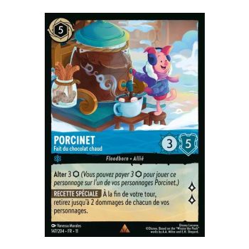 Item Piglet, Makes Hot Chocolate - 147/204 - WIN - Frostbite - Brilliant - Premium - French