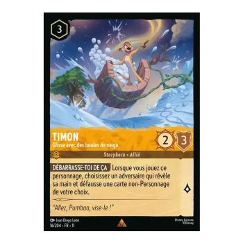 Item Timon, Snowball Slide - 16/204 - WIN - Frostbite - Rare - French