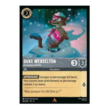 Item Duke Weaselton, Grumpy Trickster - 182/204 - WIN - Frostbite - Rare - French