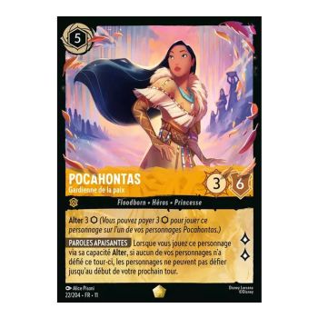 Item Pocahontas, Guardian of Peace - 22/204 - WIN - Frostbite - Brilliant - Premium - French