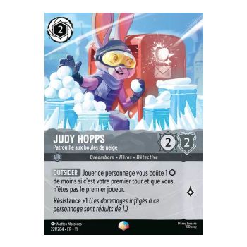 Item Judy Hopps, Snowball Patrol - 221/204 - WIN - Frostbite - Epic - French