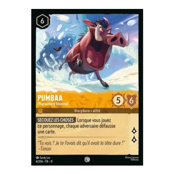 Item Pumbaa, Winter Warthog - 4/204 - WIN - Frostbite - Shiny - Premium - French