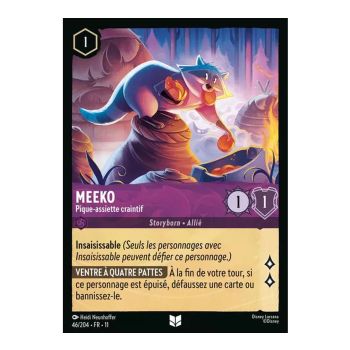 Meeko, Timid Freeloader - 46/204 - WIN - Frostbite - Uncommon - French