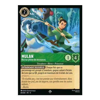 Item Mulan, Resourceful Recruit - 69/204 - WIN - Frostbite - Super Rare - French
