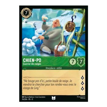 Item Chien-Po, Snow Warrior - 74/204 - WIN - Frostbite - Uncommon - French