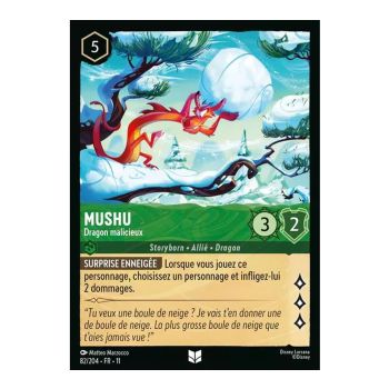 Item Mushu, the Mischievous Dragon - 82/204 - WIN - Frost Spell - Uncommon - French