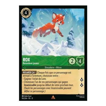 Item Rox, the Gambler Fox Cub - 90/204 - WIN - Frost Spell - Rare - French