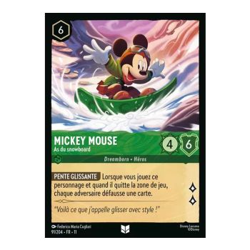 Item Mickey Mouse, Snowboard Ace - 91/204 - WIN - Frosty Resort - Brilliant - Premium - French