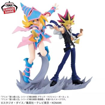 YGO - Figure - Senkou Zekkei Dark Magician Girl + Yami Yugi - OCG - Japanese (12 cm)