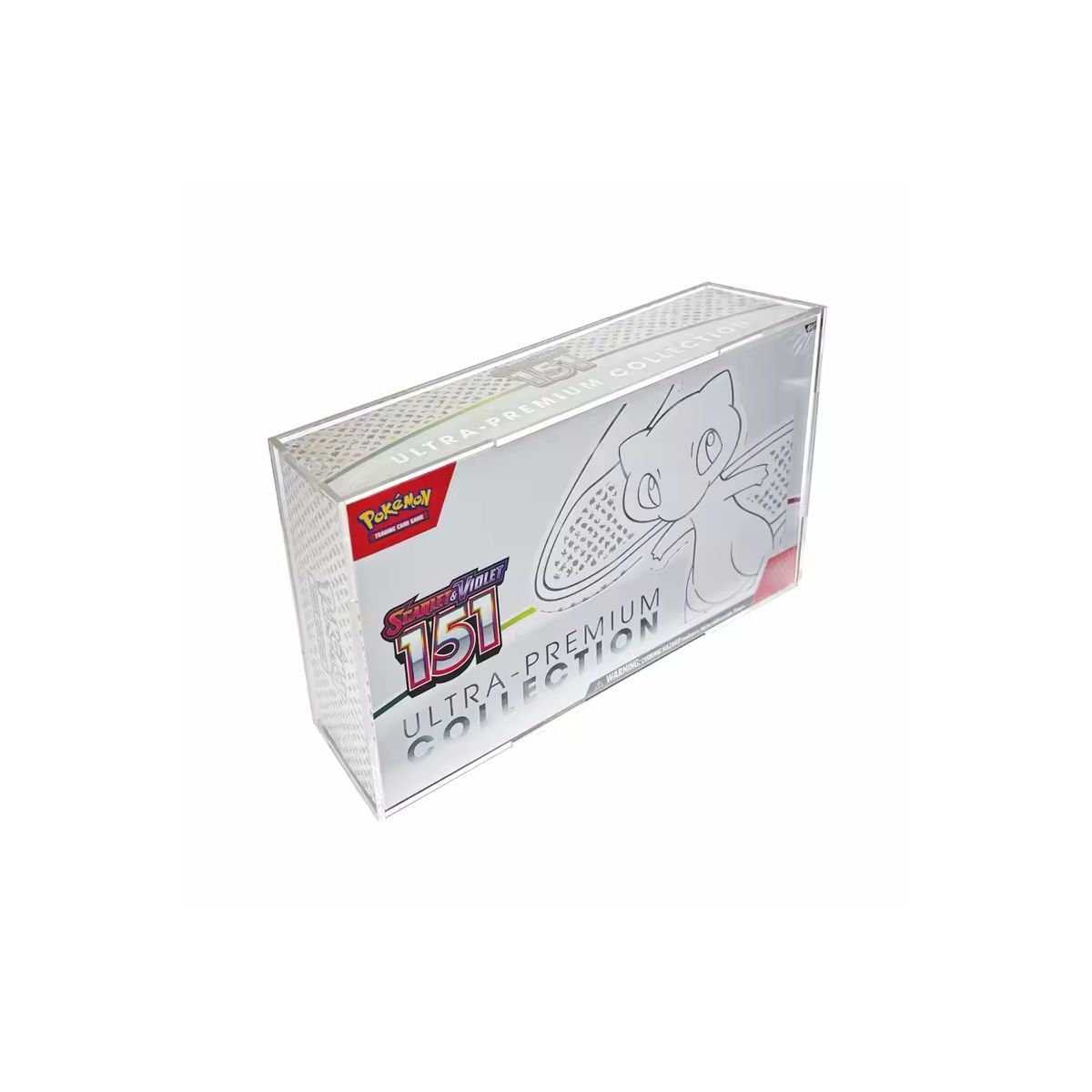 Treasurewise - Plexiglass Protective Box for Pokemon UPC Ultra Premium 151 Mew