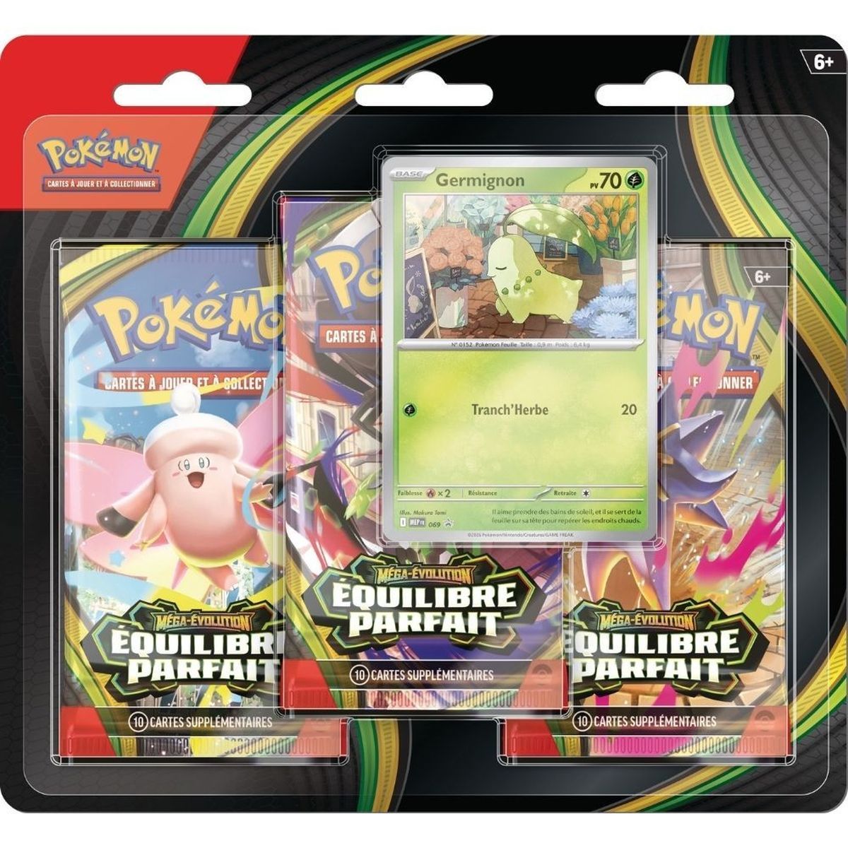 Tri-Pack - 3 Boosters - Chikorita - Mega Evolution: Perfect Balance - [ME03 - POR] - Pokémon - FR