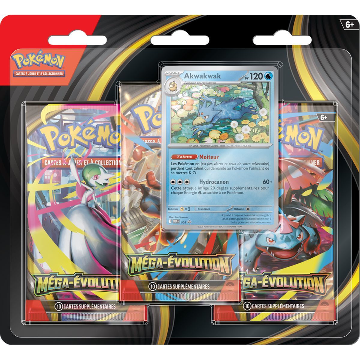 Tri-Pack - 3 Boosters - Psyduck/Akwakwak- Mega-Evolution - [ME01 - MEG] - Pokémon - FR (Random Model)