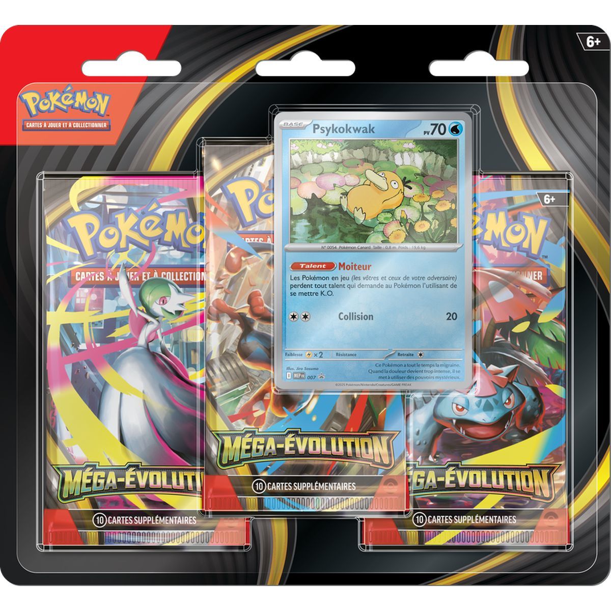 Tri-Pack - 3 Boosters - Psyduck/Akwakwak- Mega-Evolution - [ME01 - MEG] - Pokémon - FR (Random Model)