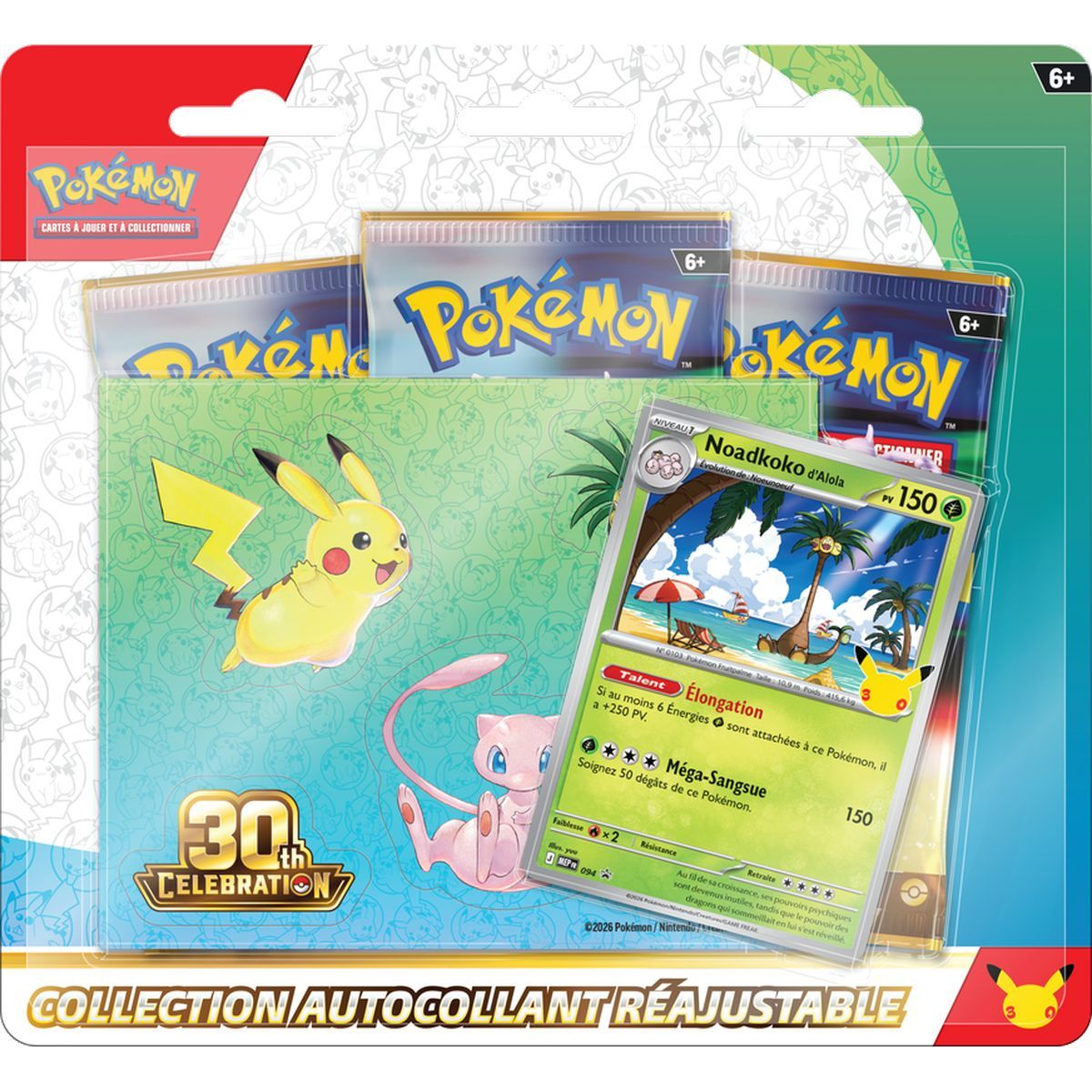 Tri-Pack Collection Sticker Refillable - 3 Boosters - Alolan Exeggutor/Lucario - 30th Anniversary [ME05.5][30C] - Pokémon - FR