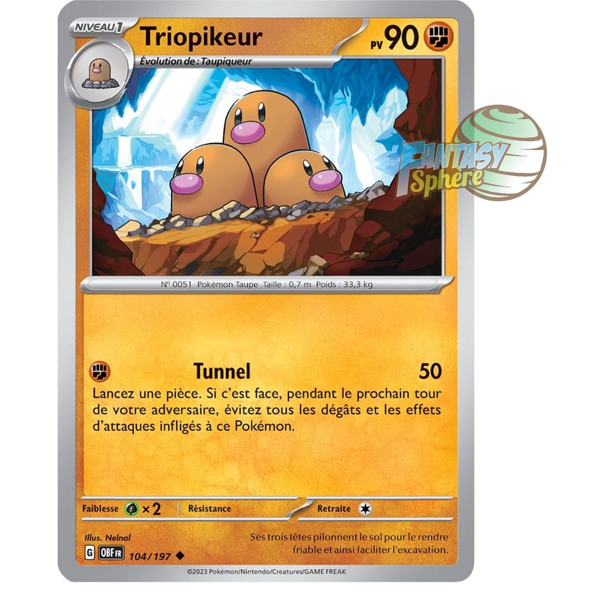 Triopikeur - Reverse 104/197 - Scarlet and Violet Obsidian Flames