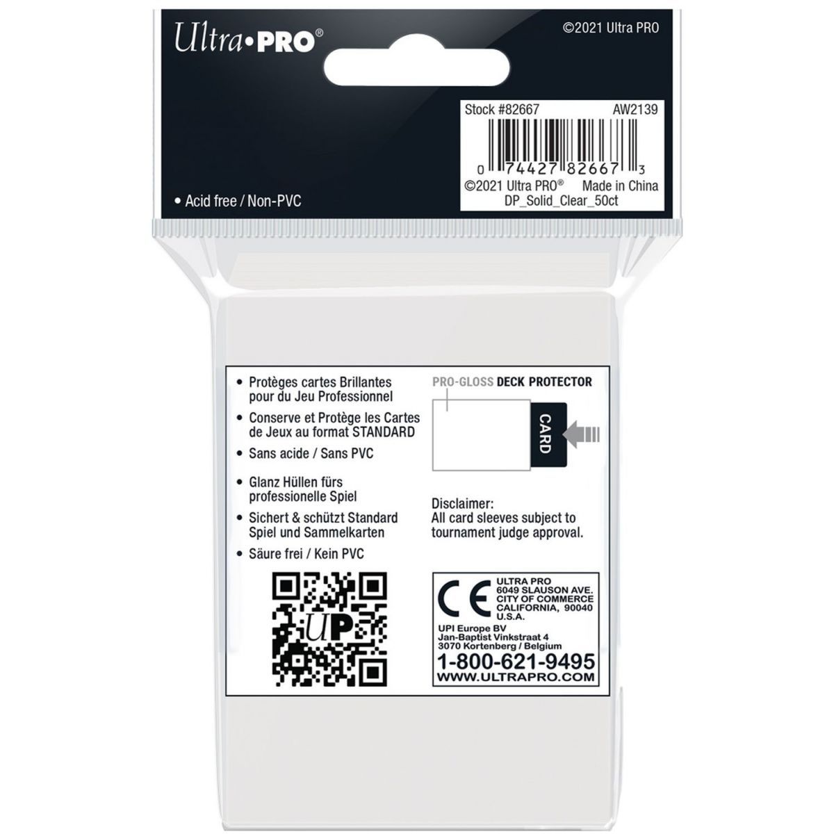 Ultra Pro - Pack - Card Sleeves - Standard - Clear / Transparent (500)