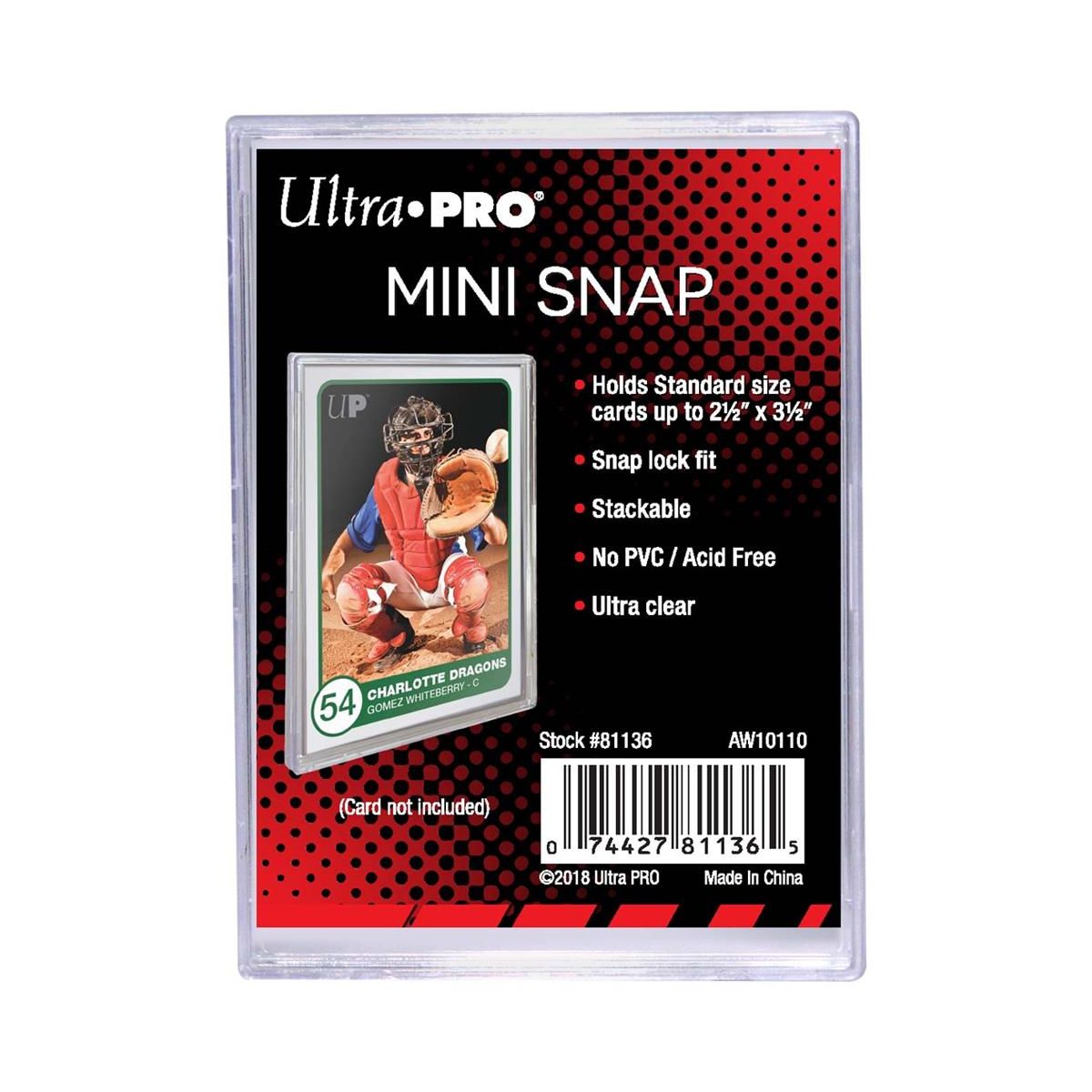 Item Ultra Pro - Rigid Card Protector - UP Mini-Snap Card Holder - Top Loader (1)