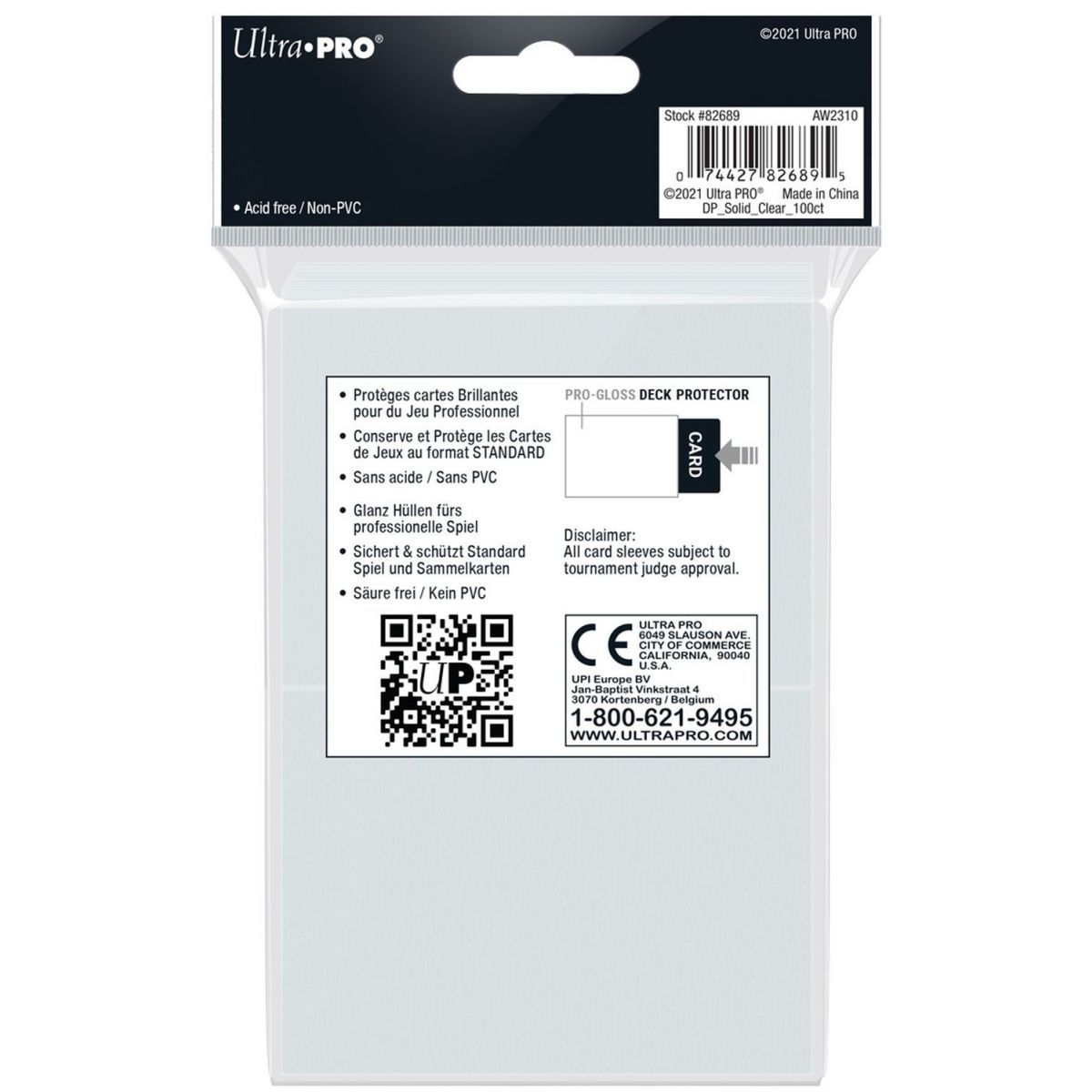 Ultra Pro - Card Sleeves - Standard - Clear - Transparent (1000)