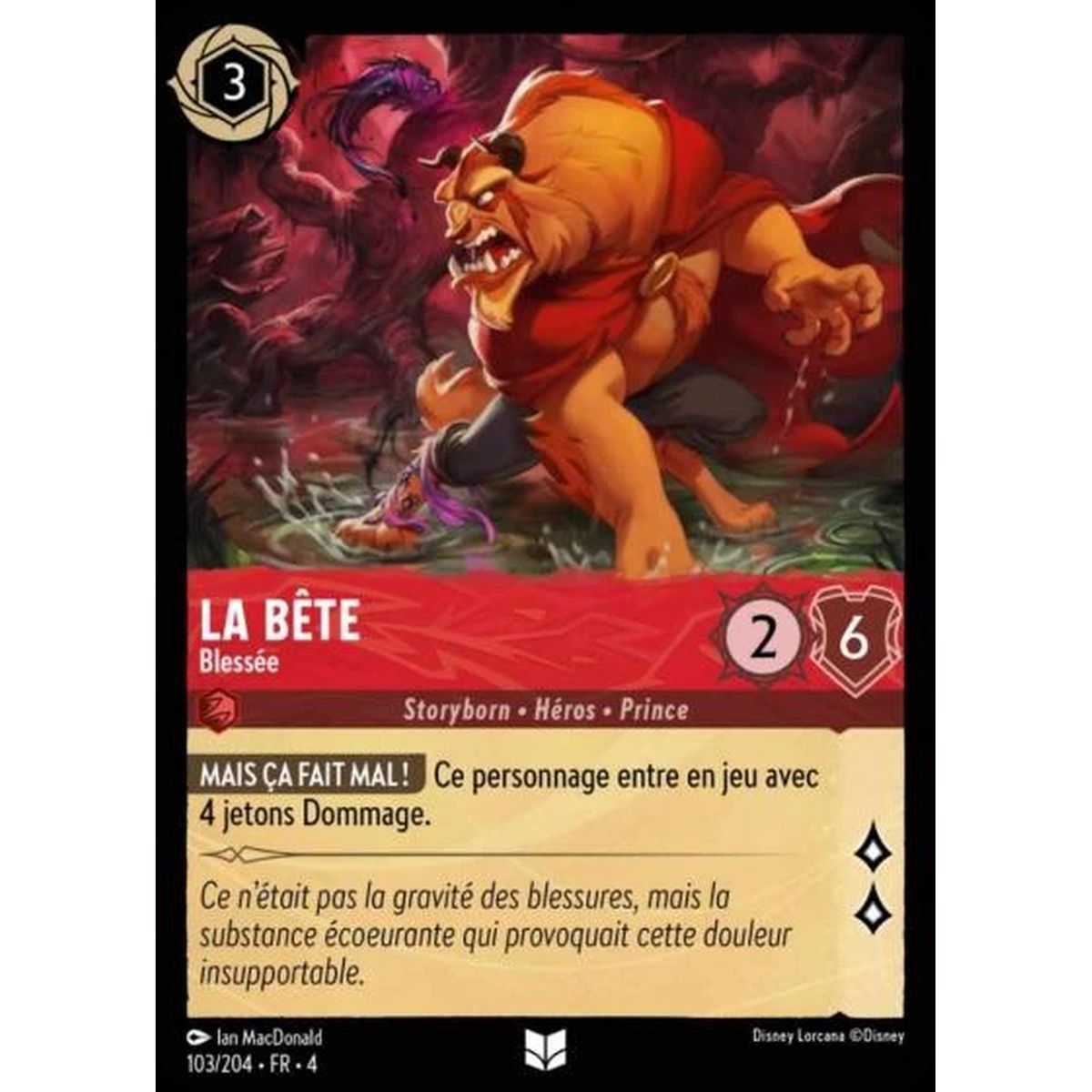 The Beast, Wounded - 103/204 - URR - The Return of Ursula - Uncommon - French