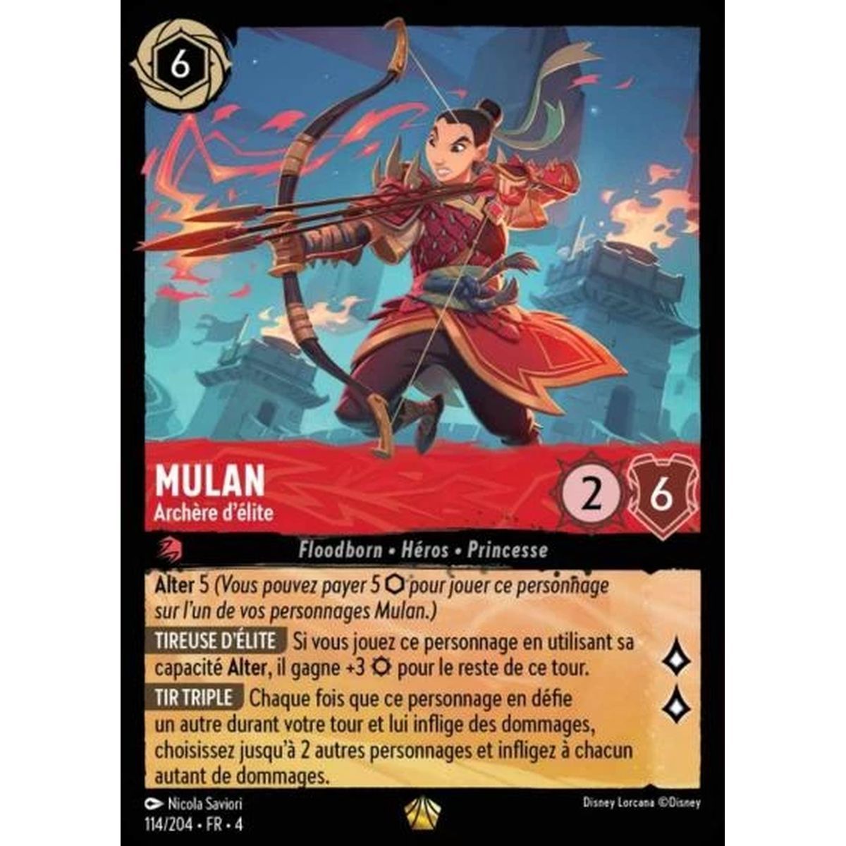 Mulan, Elite Archer - 114/204 - URR - The Return of Ursula - Legendary - French