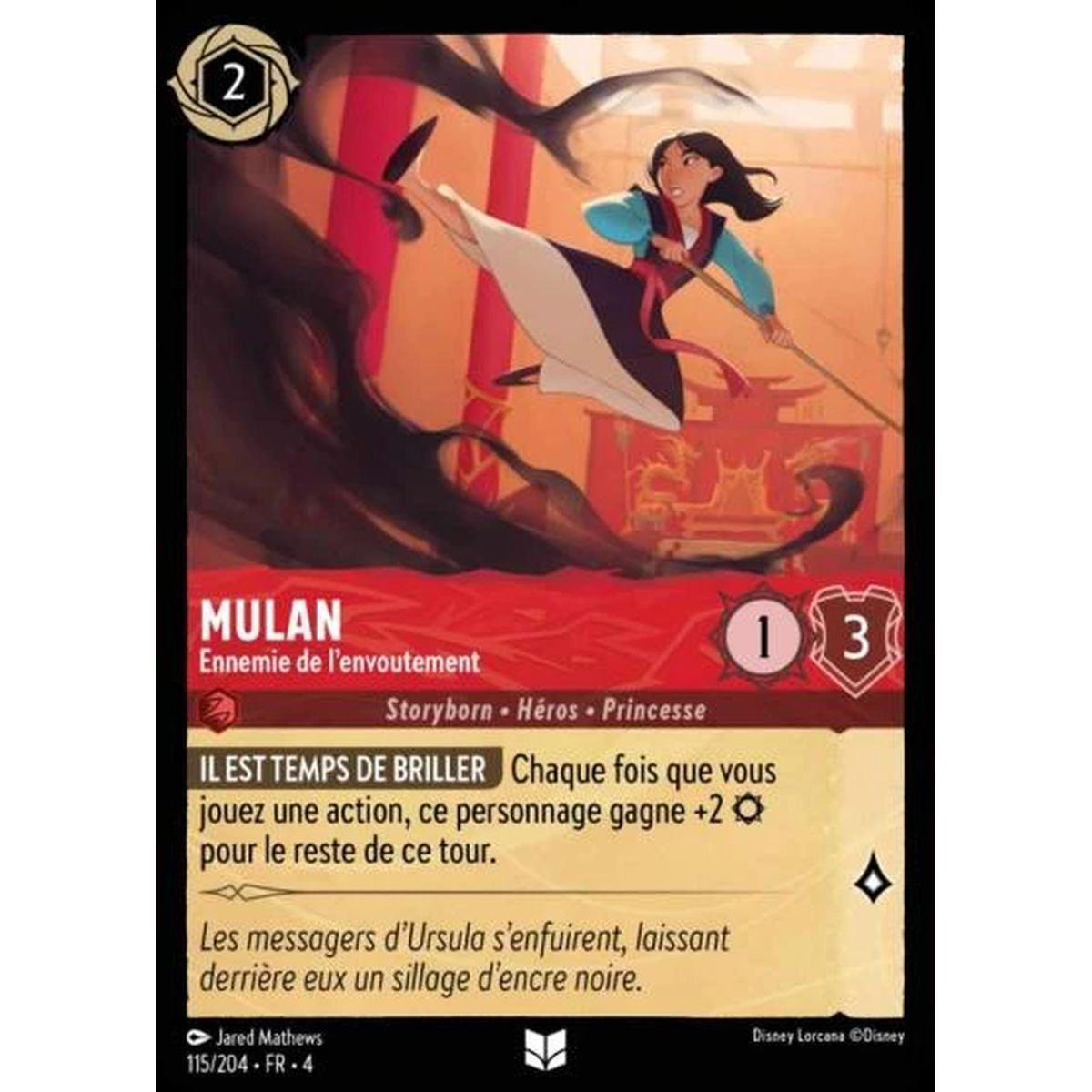 Item Mulan, Enemy of Bewitchment - 115/204 - URR - The Return of Ursula - Uncommon - French