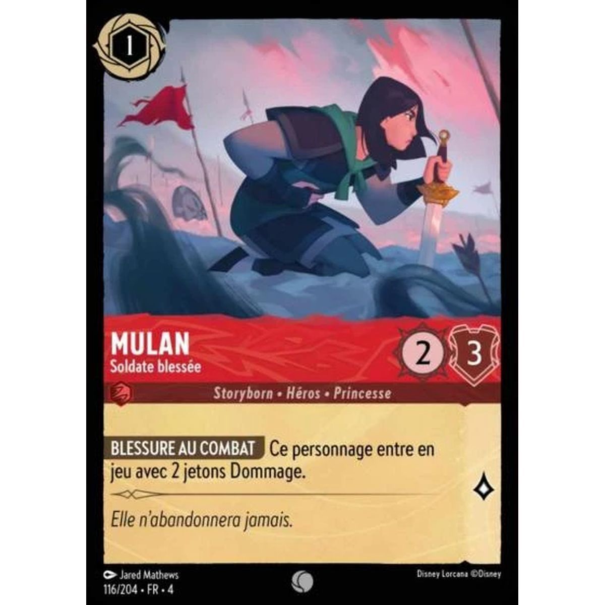 Mulan, Wounded Soldier - 116/204 - URR - The Return of Ursula - Commune - French