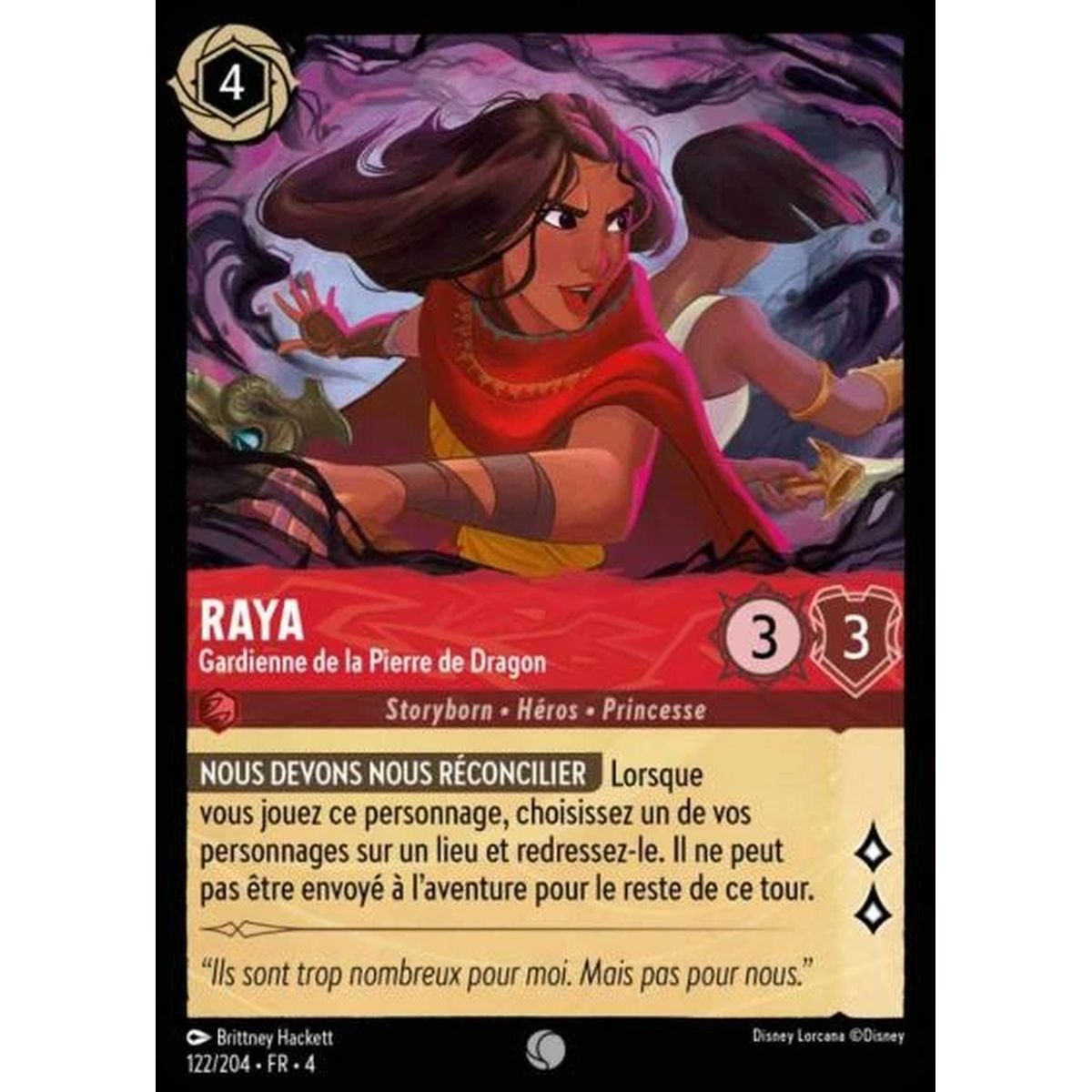 Item Raya, Guardian of the Dragon Stone - 122/204 - URR - The Return of Ursula - Commune - French