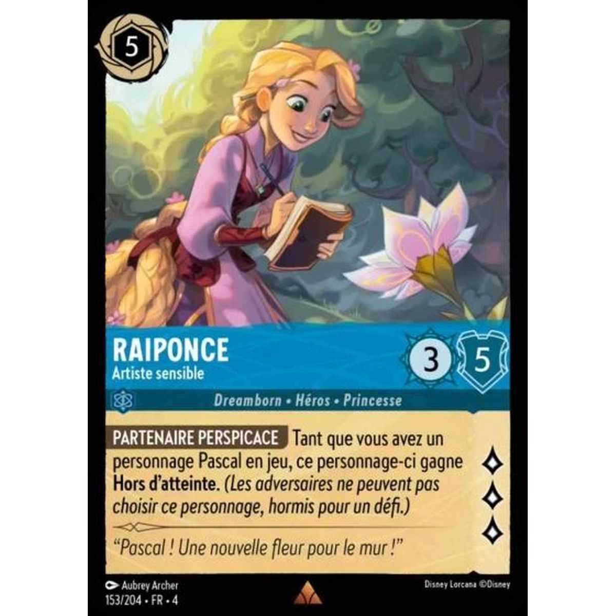 Item Rapunzel, Sensitive Artist - 153/204 - URR - The Return of Ursula - Brilliant - Premium - French