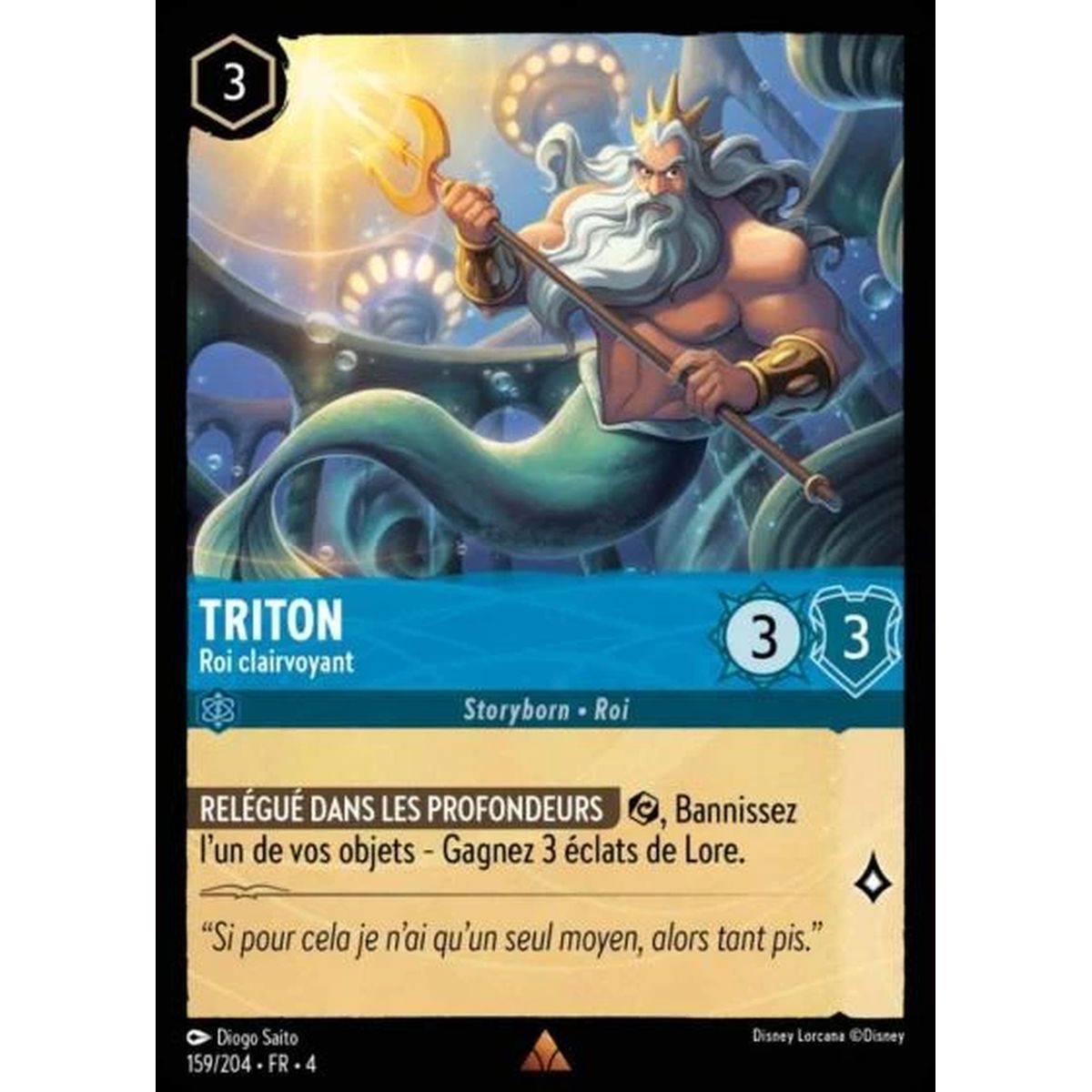 Triton, Clairvoyant King - 159/204 - URR - The Return of Ursula - Brilliant - Premium - French