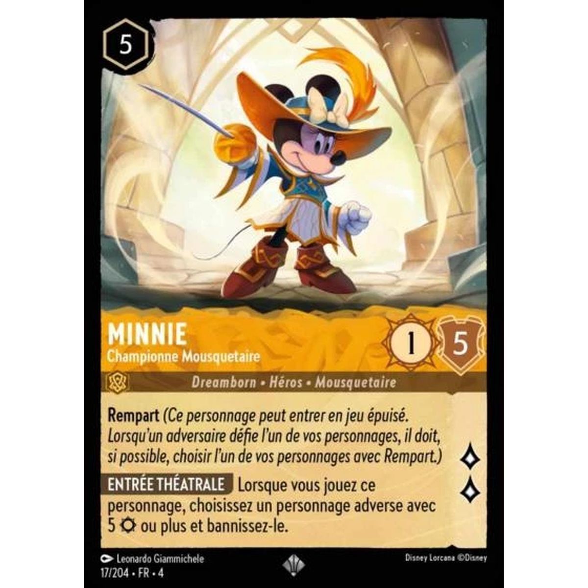 Item Minnie, Champion Musketeer - 17/204 - URR - The Return of Ursula - Super Rare - French