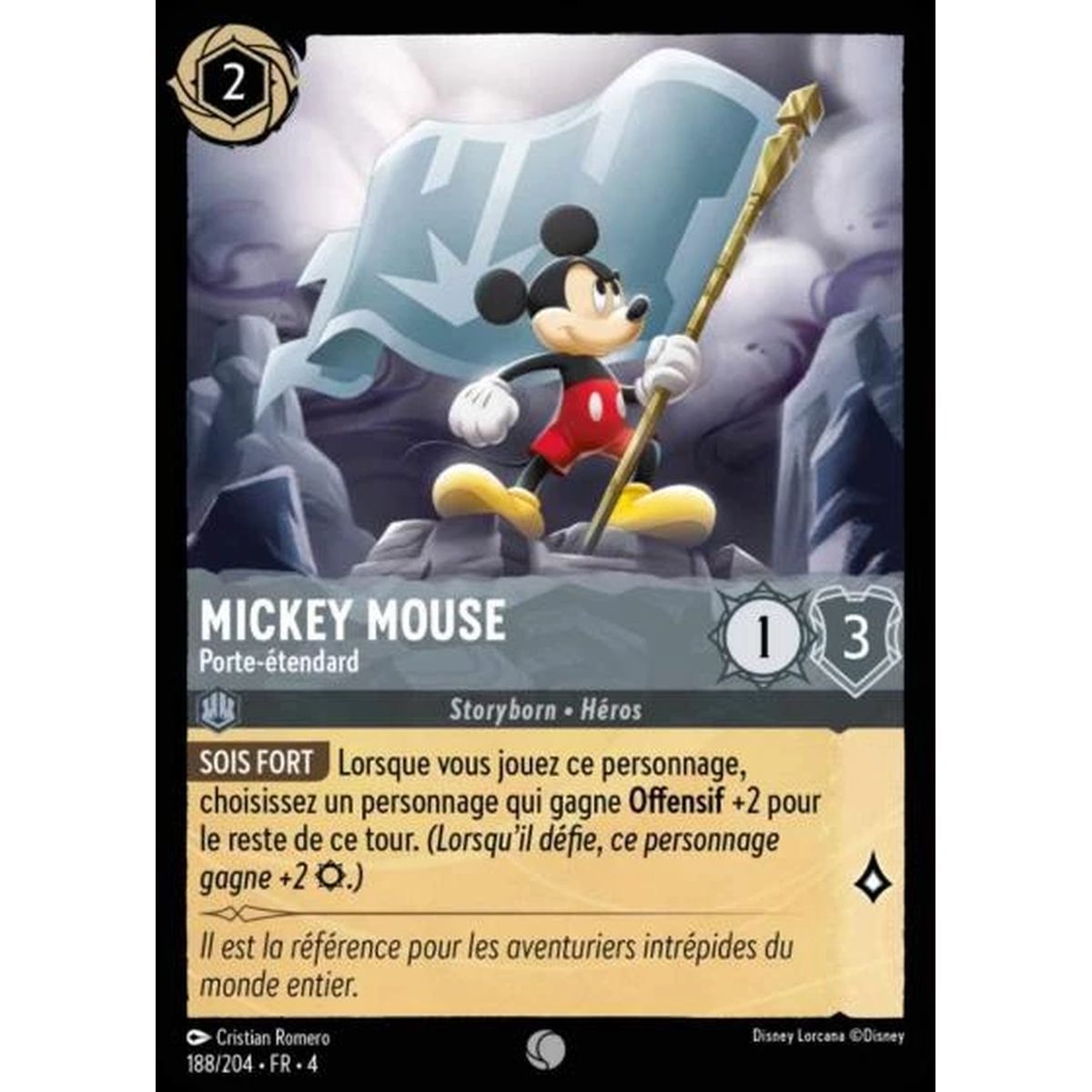 Mickey Mouse, Standard Bearer - 188/204 - URR - Ursula Returns - Brilliant - Premium - French