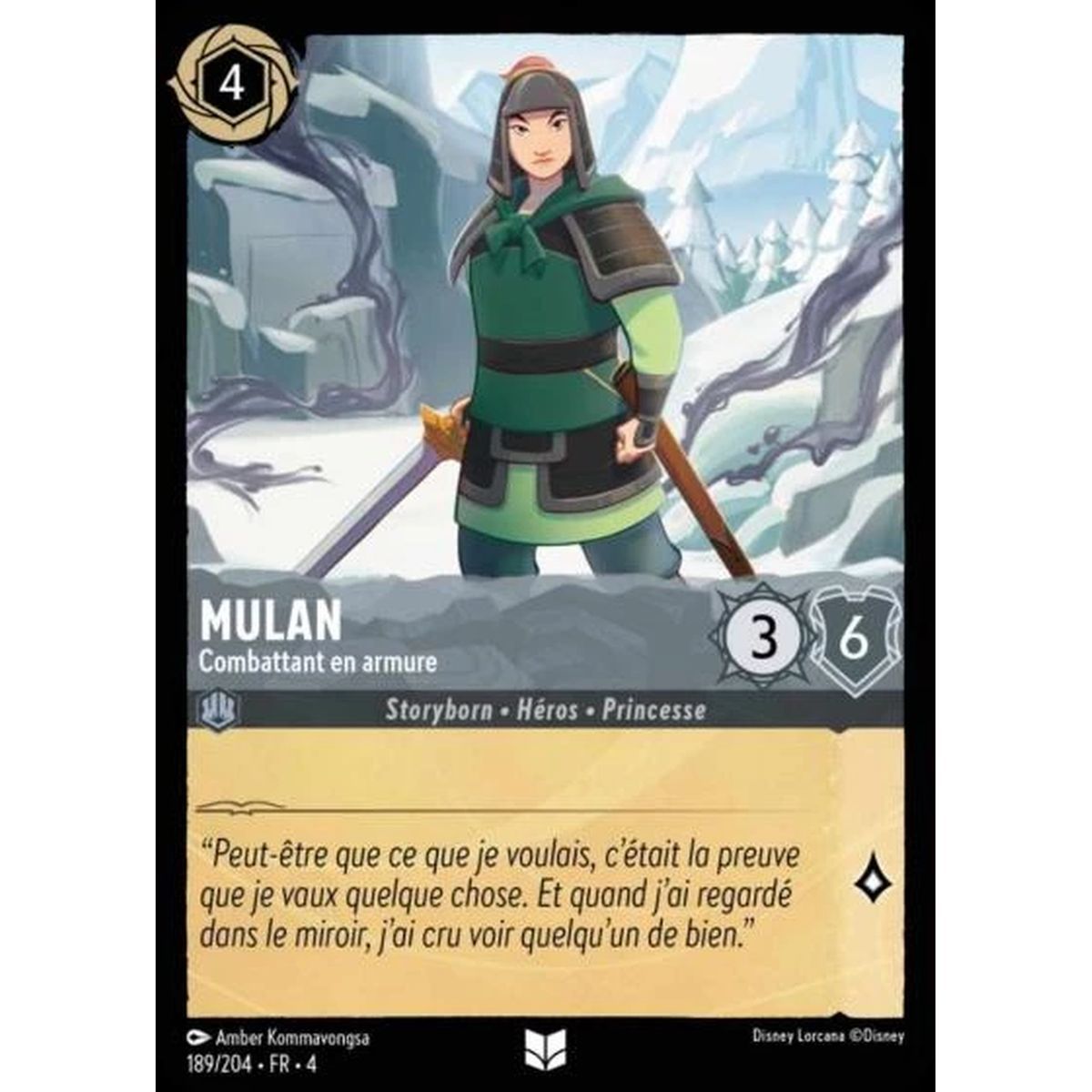 Mulan, Armored Fighter - 189/204 - URR - The Return of Ursula - Uncommon - French