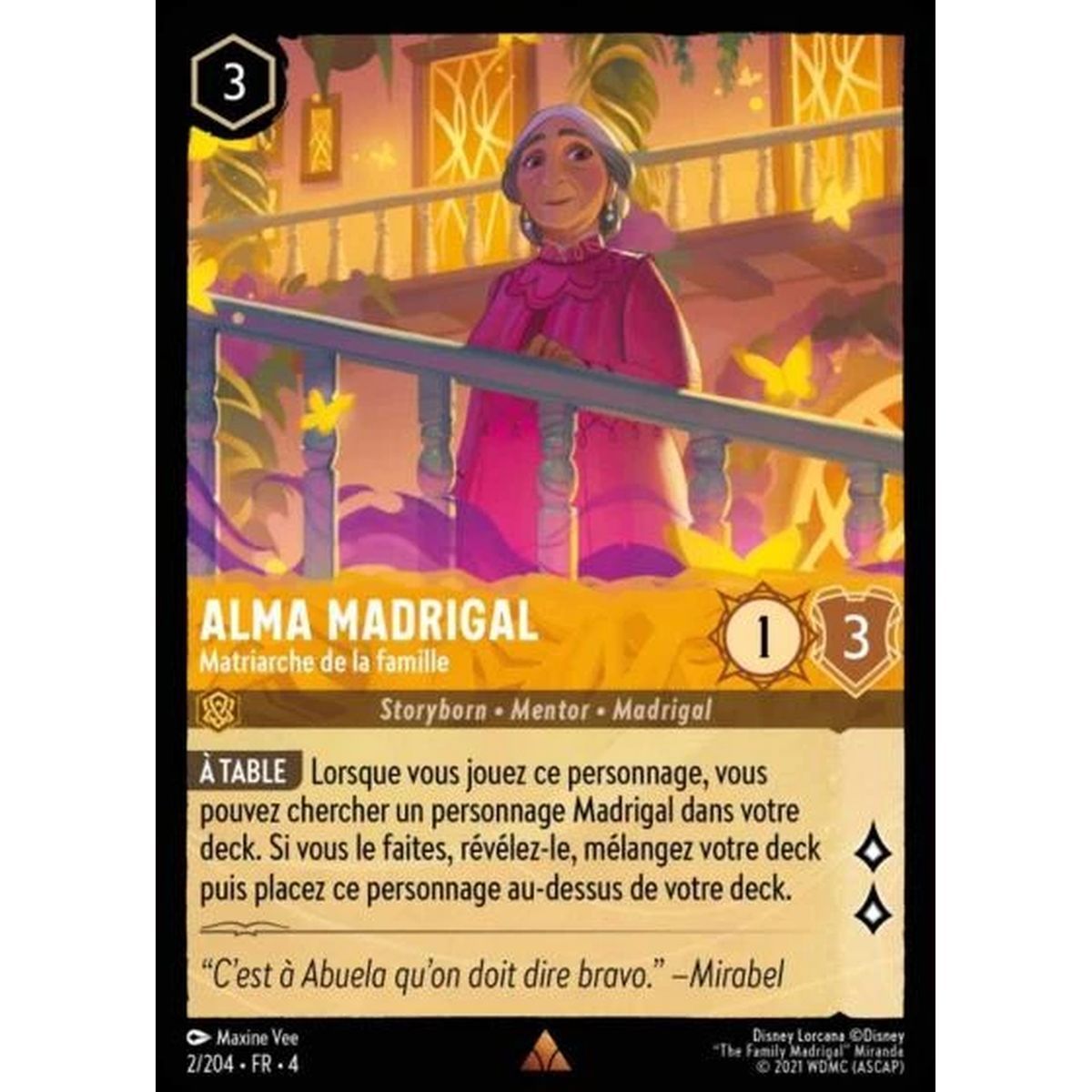 Alma Madrigal, Matriarch of the family - 2/204 - URR - The Return of Ursula - Rare - French