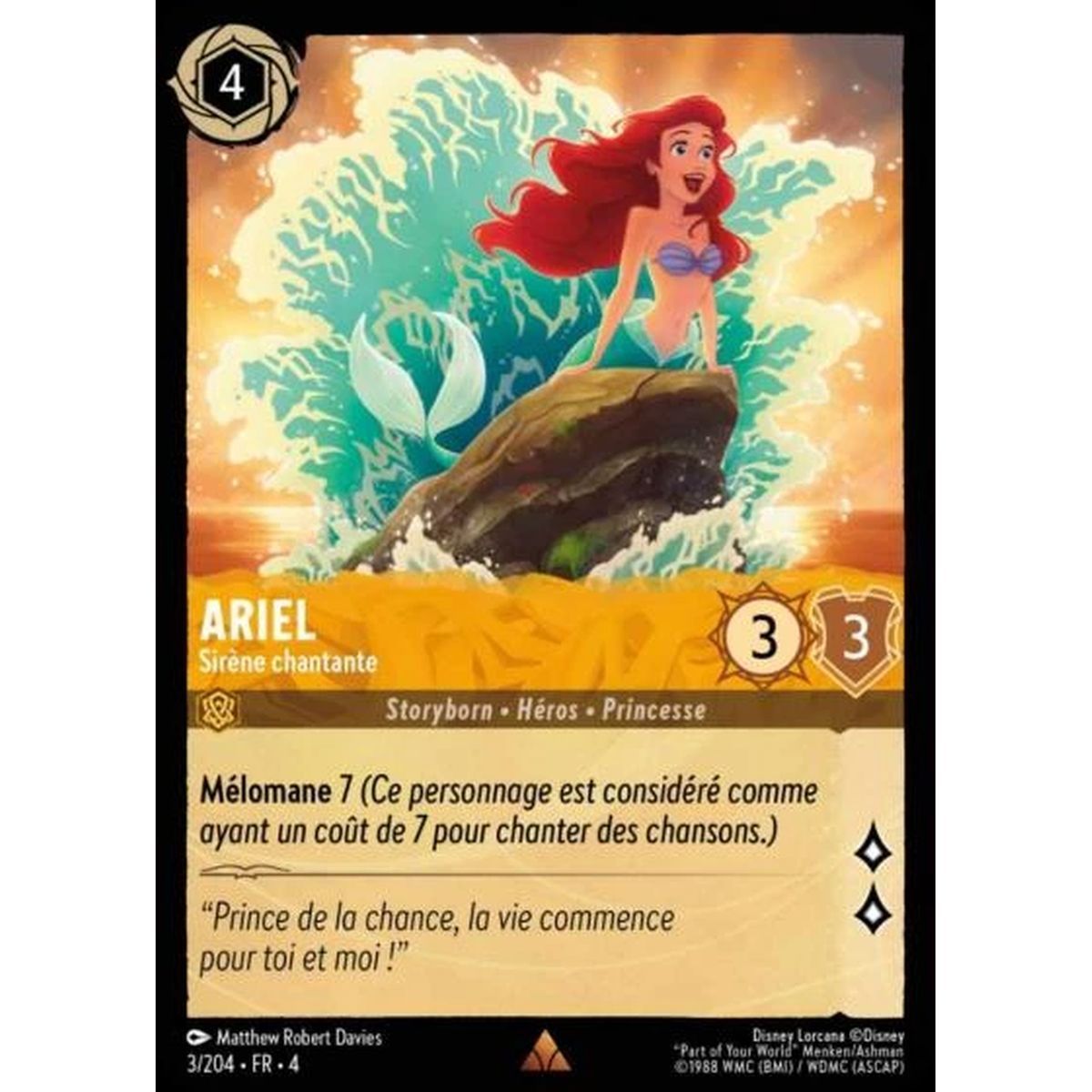 Ariel, Singing Mermaid - 3/204 - URR - The Return of Ursula - Rare - French