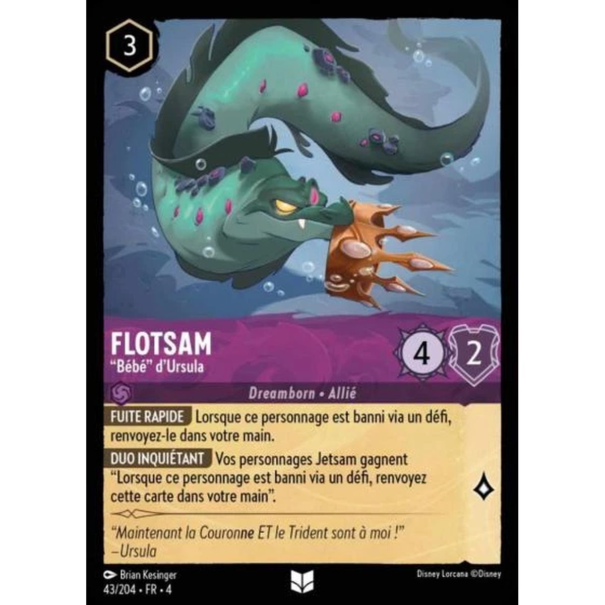 Flotsam, Ursula's "Baby" - 43/204 - URR - The Return of Ursula - Uncommon - French