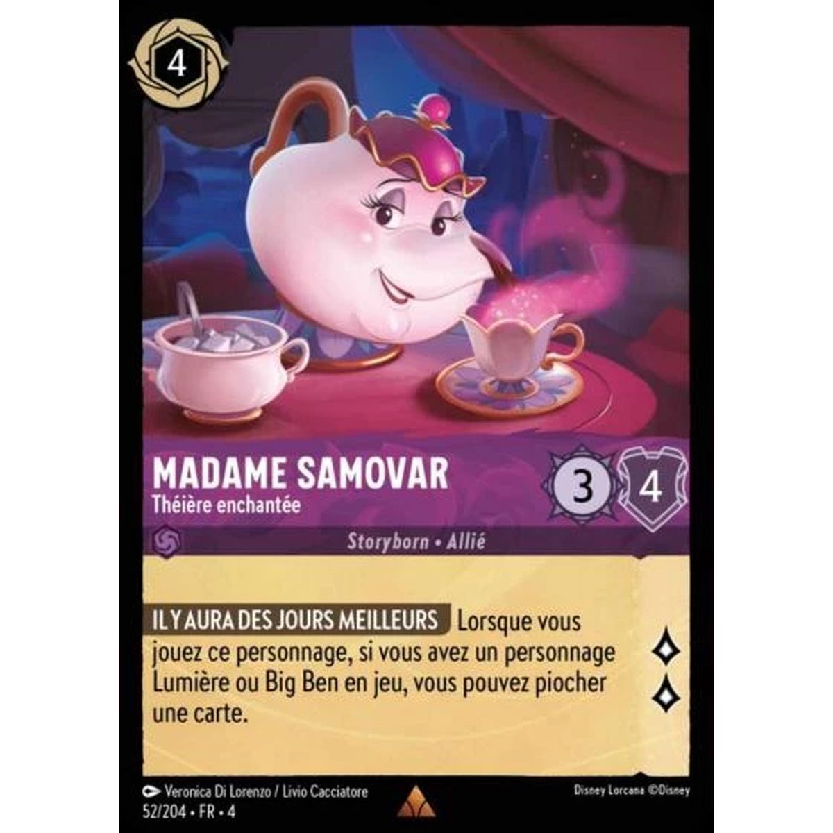 Madame Samovar, Enchanted Teapot - 52/204 - URR - The Return of Ursula - Brilliant - Premium - French