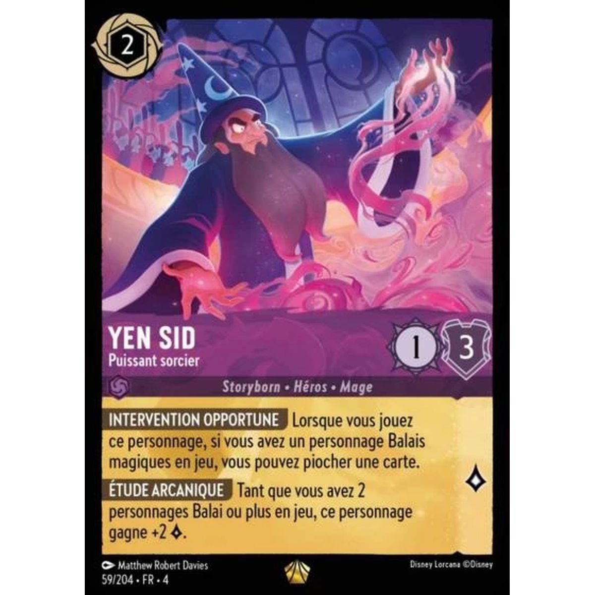 Yen Sid, Powerful Sorcerer - 59/204 - URR - The Return of Ursula - Legendary - French