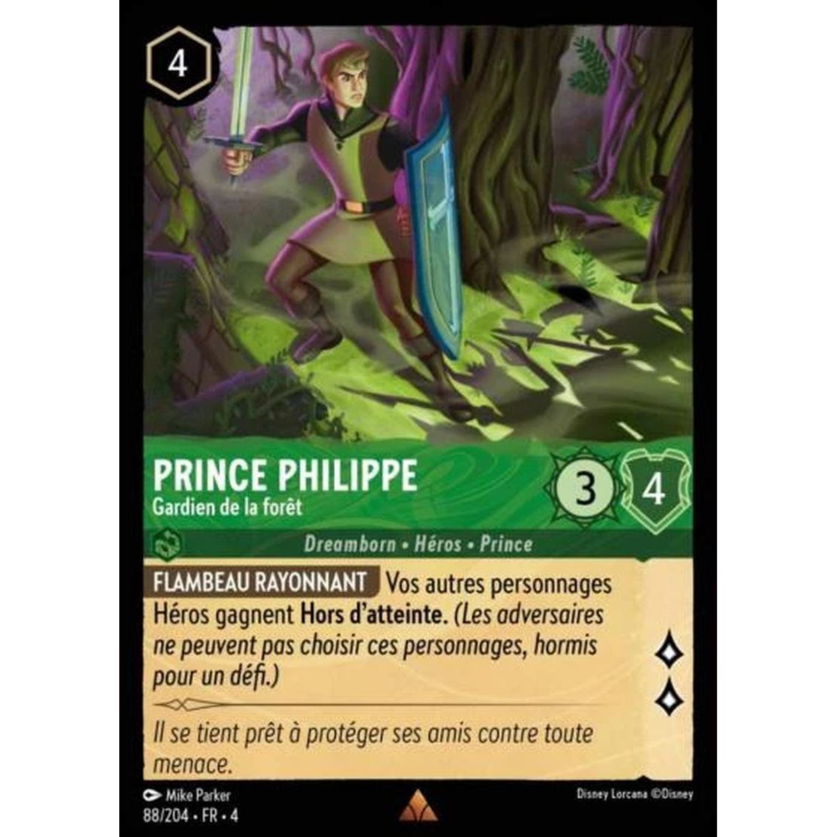 Prince Philippe, Guardian of the Forest - 88/204 - URR - The Return of Ursula - Rare - French