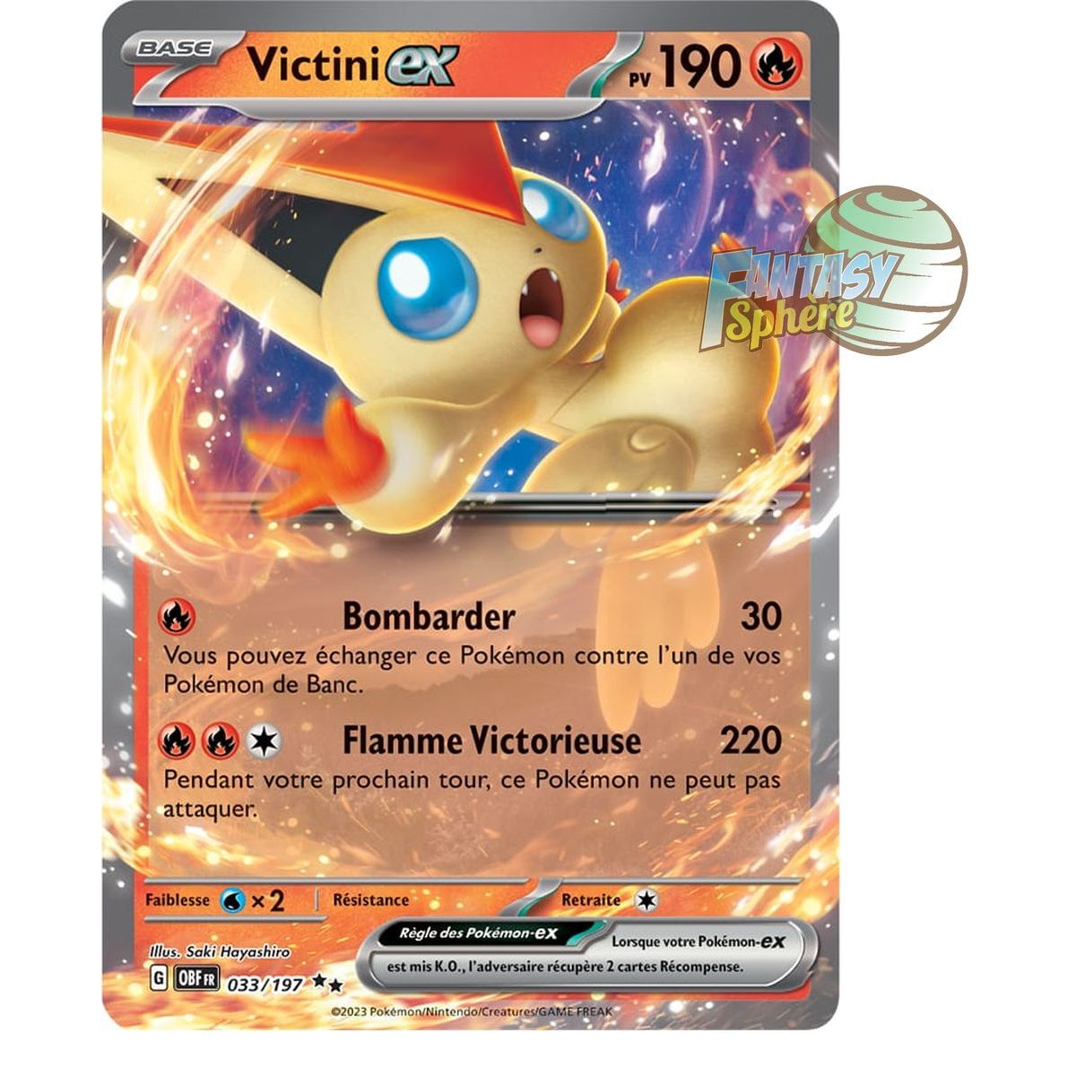 Item Victini EX - Double Rare 33/197 - Scarlet and Violet Obsidian Flames