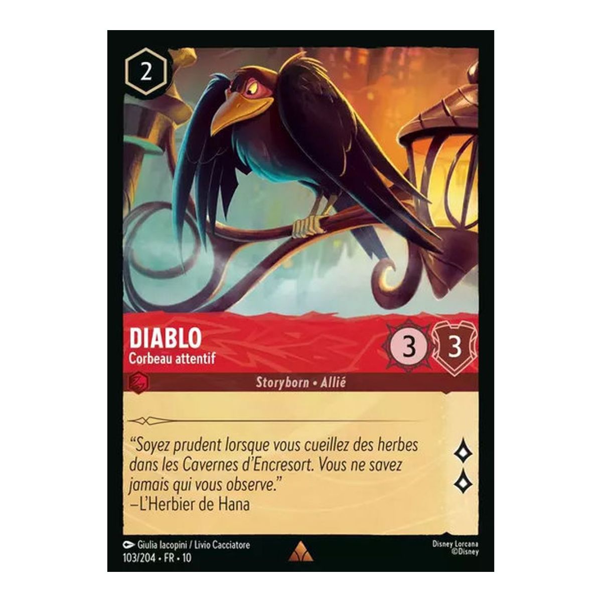 Diablo, Watchful Raven - 103/204 - WHW - Glimmers in the Depths - Glossy - Premium - French