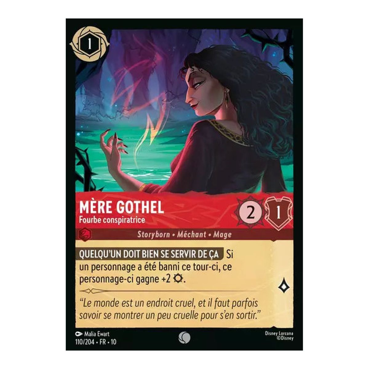Mother Gothel, Deceitful Conspirator - 110/204 - WHW - Glimmers in the Depths - Brilliant - Premium - French