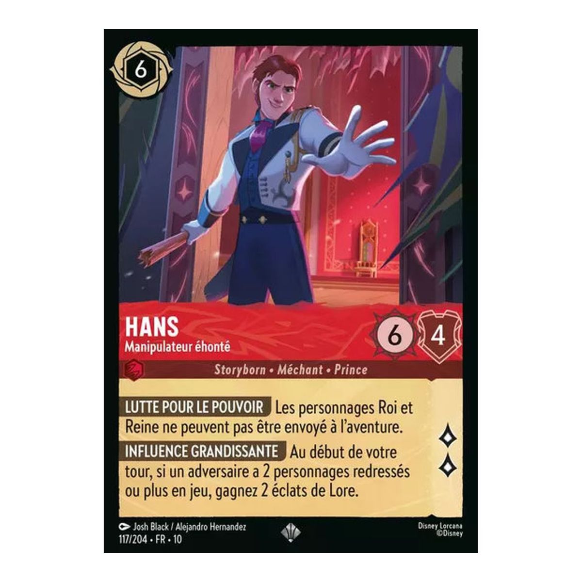 Hans, Shameless Manipulator - 117/204 - WHW - Glimmers in the Depths - Super Rare - French