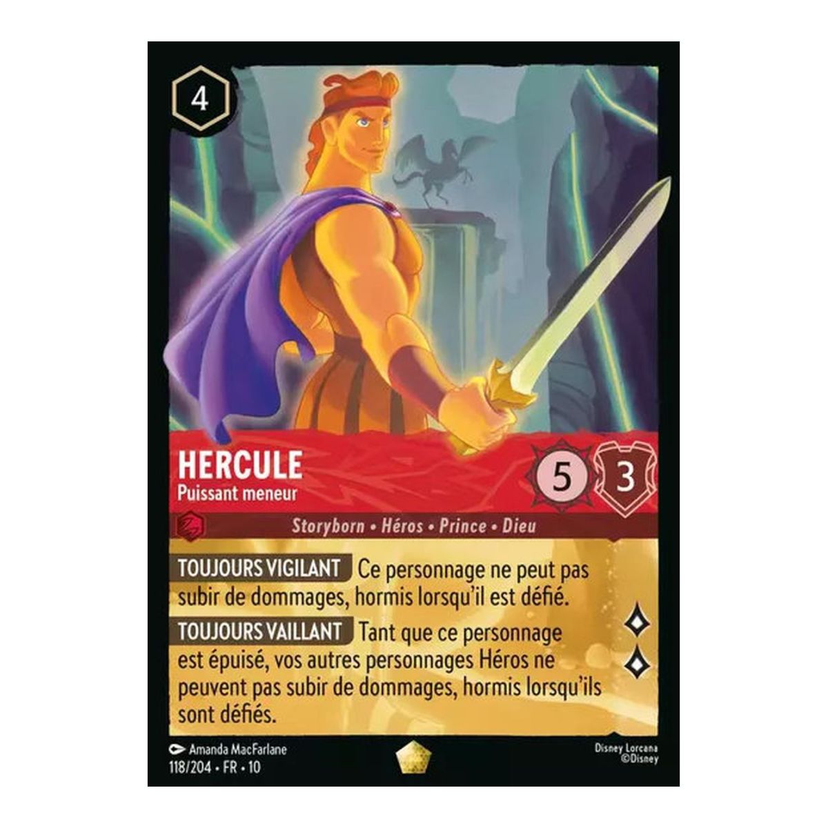 Hercules, Mighty Leader - 118/204 - WHW - Glimmers in the Depths - Brilliant - Premium - French