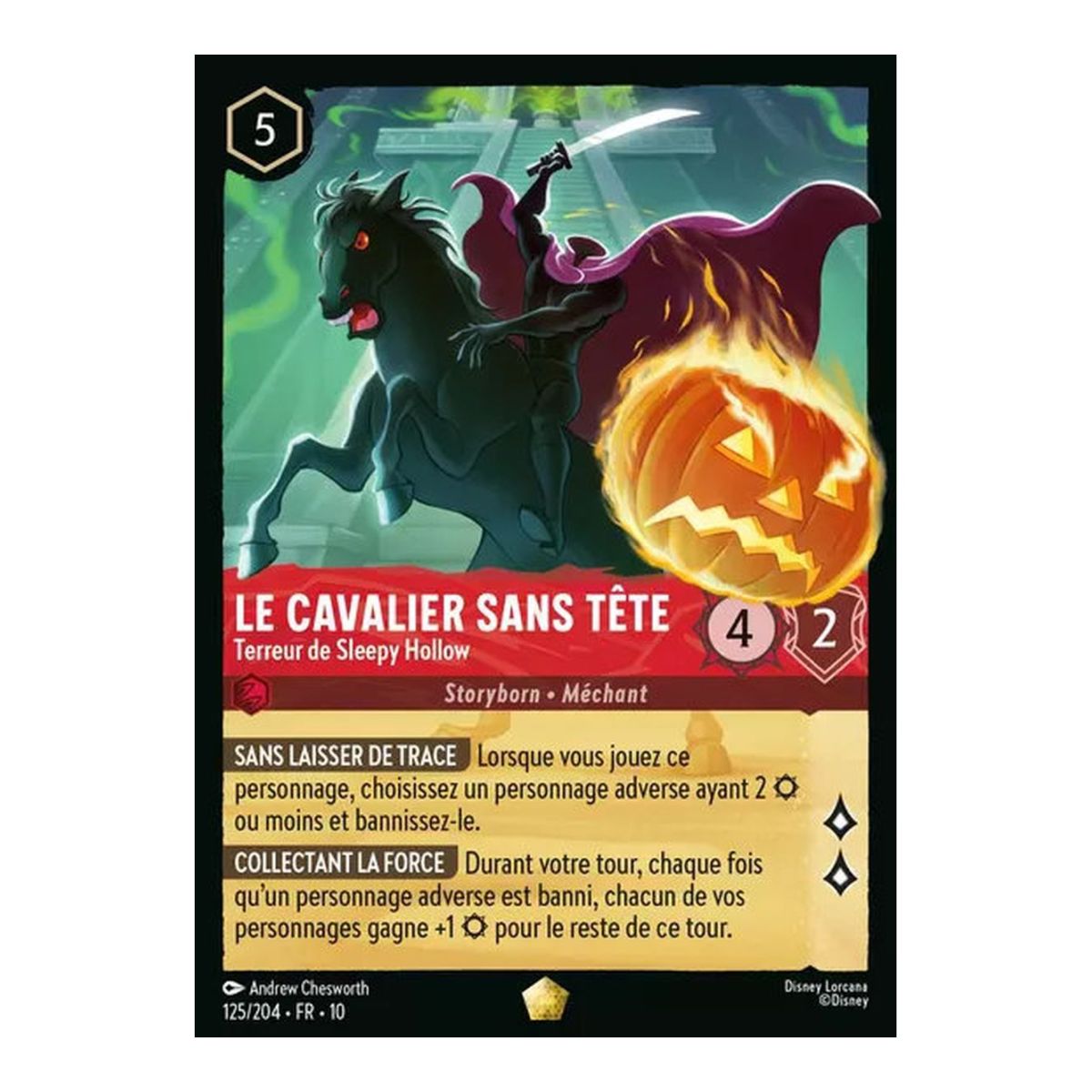 The Headless Horseman, Terror of Sleepy Hollow - 125/204 - WHW - Glimmers in the Depths - Glossy - Premium - French