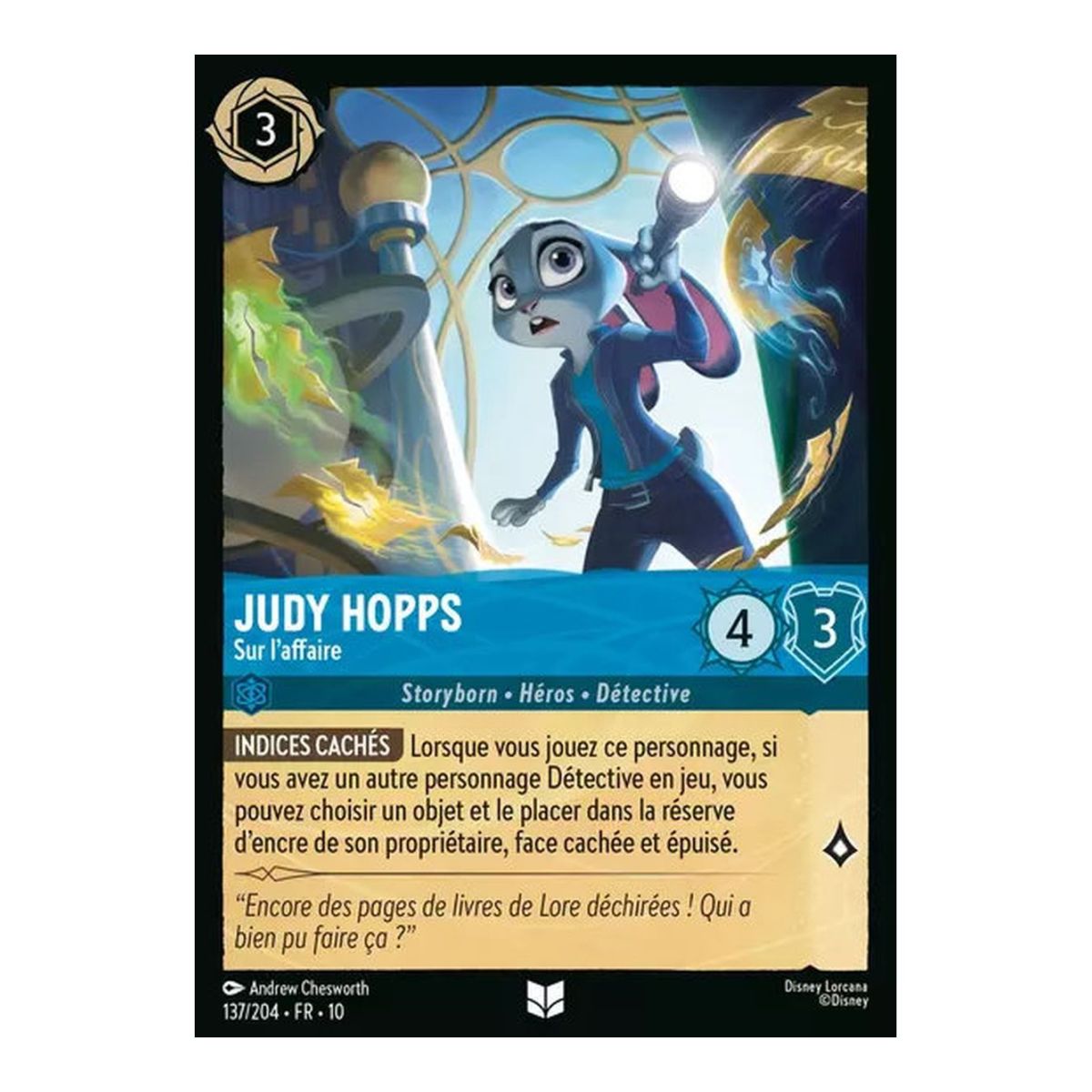 Judy Hopps, On the Case - 137/204 - WHW - Glimmers in the Depths - Uncommon - French
