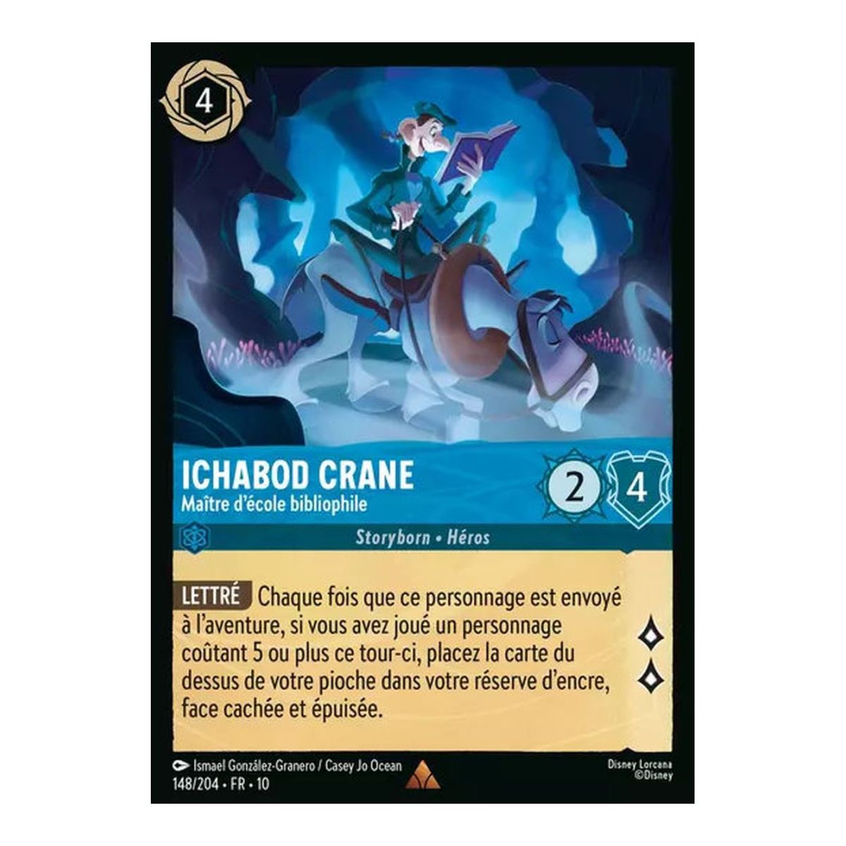 Ichabod Crane, Bibliophile Schoolmaster - 148/204 - WHW - Glimmers in the Depths - Glossy - Premium - French