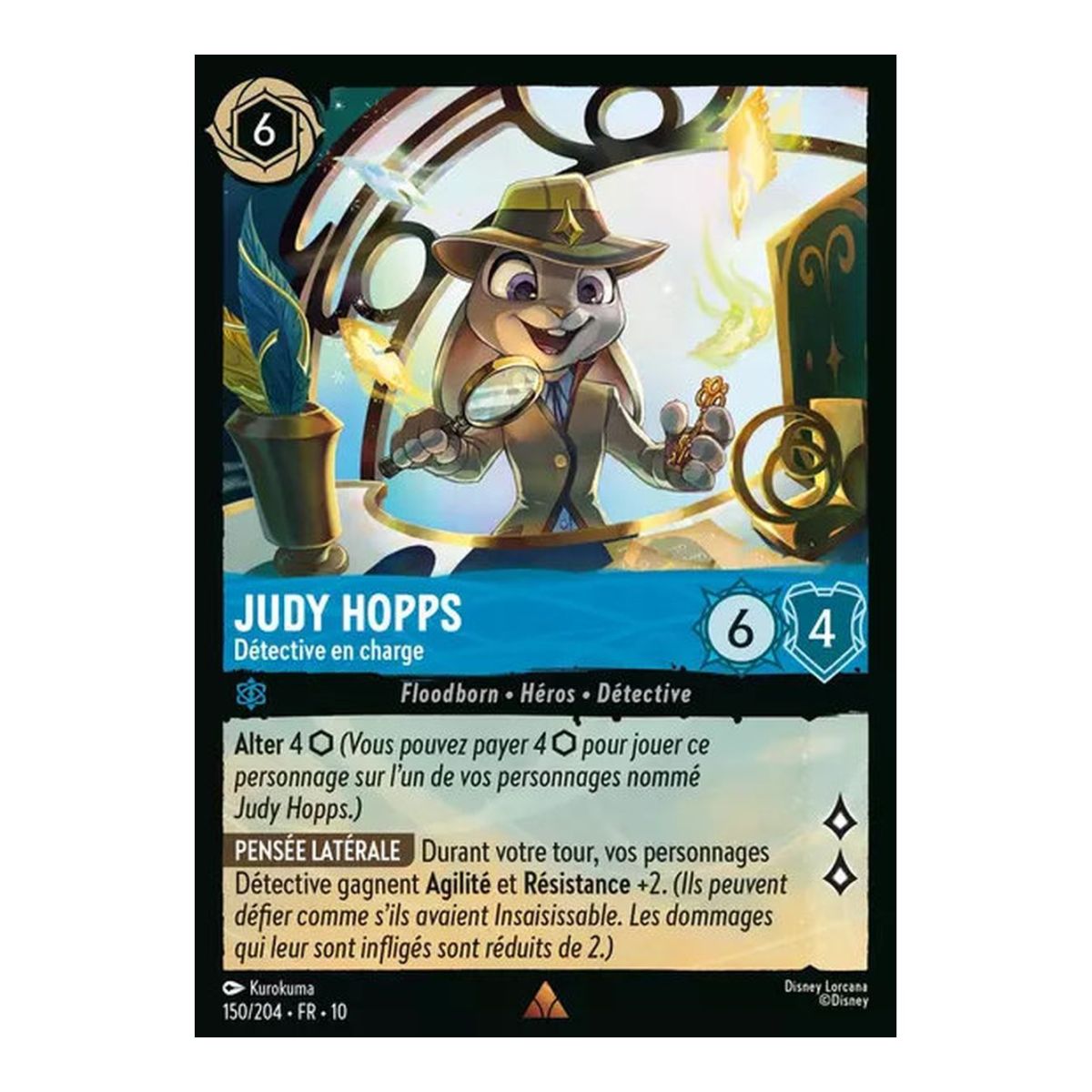 Judy Hopps, Detective in Charge - 150/204 - WHW - Glimmers in the Depths - Rare - French