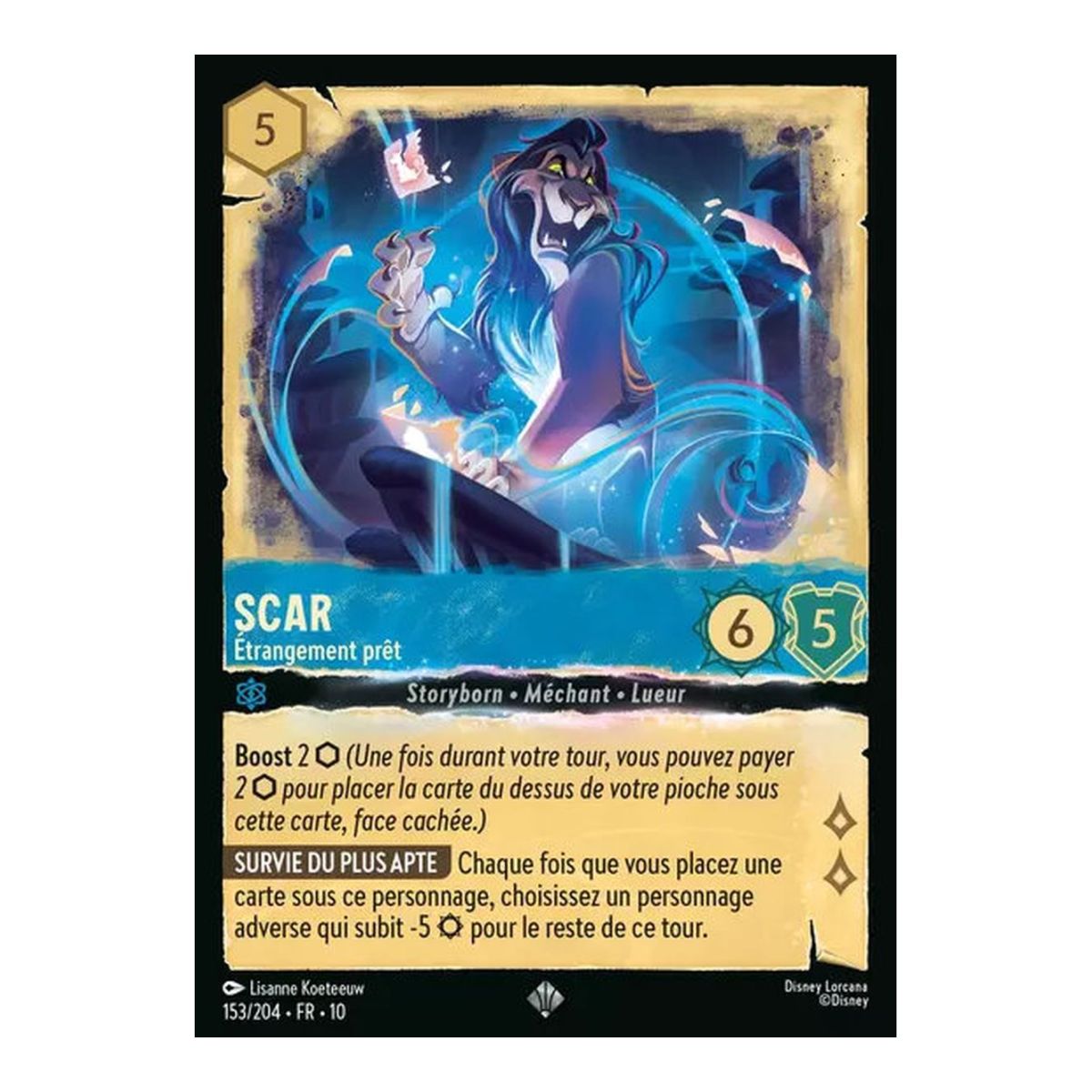 Scar, Strangely Ready - 153/204 - WHW - Glimmers in the Depths - Super Rare - French