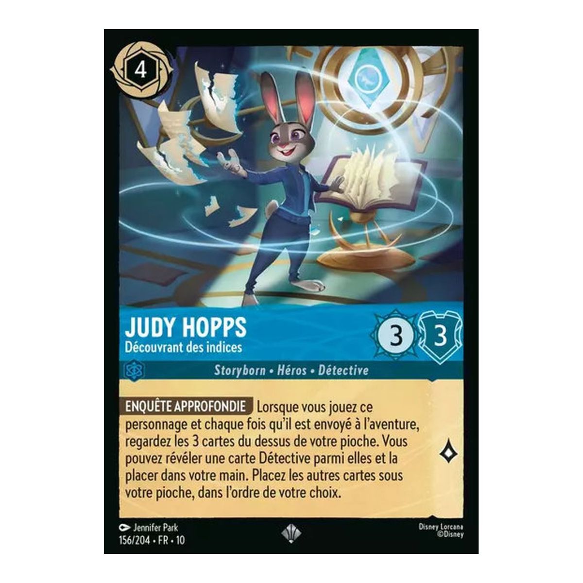 Judy Hopps, Uncovering Clues - 156/204 - WHW - Glimmers in the Depths - Super Rare - French