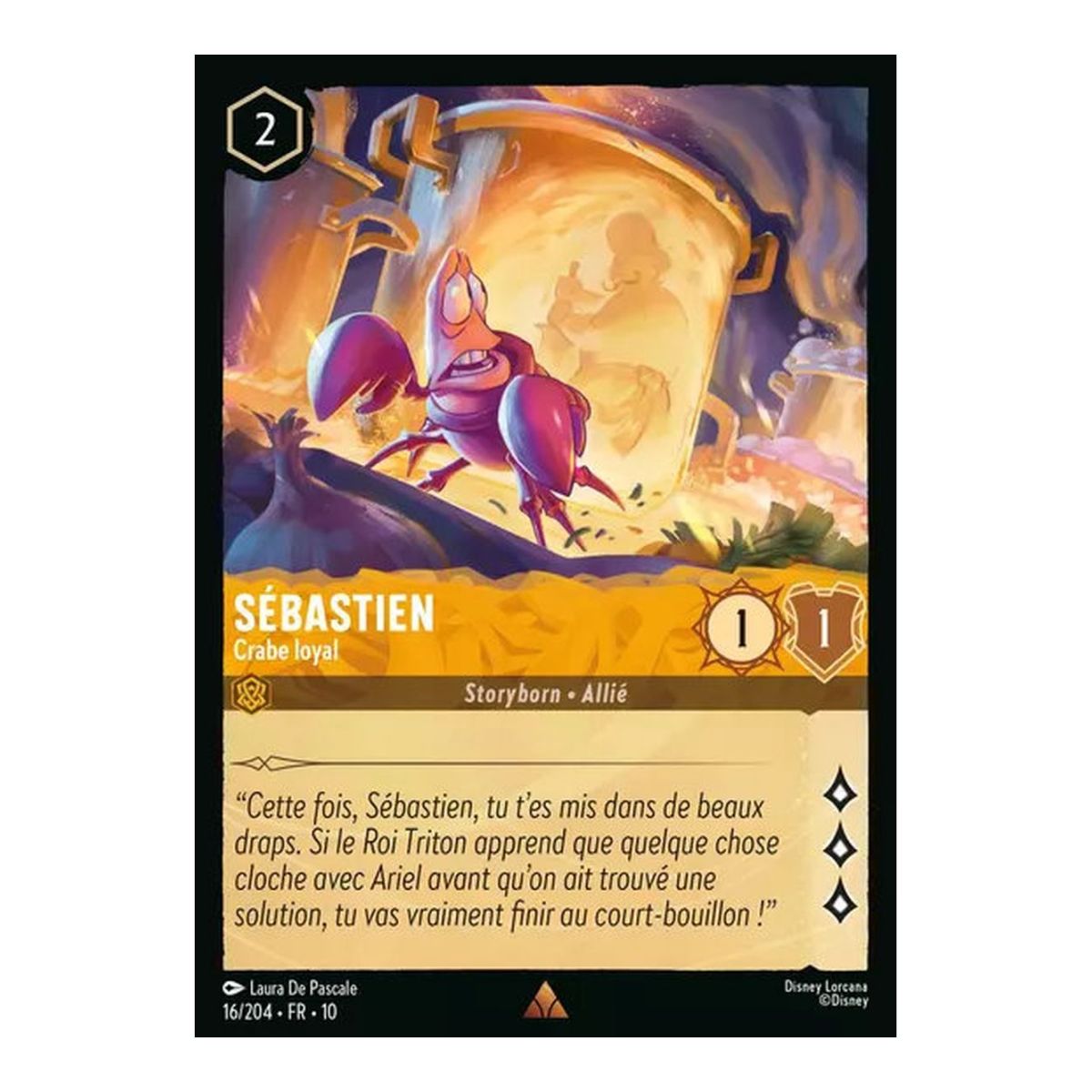 Sebastian, Loyal Crab - 16/204 - WHW - Glimmers in the Depths - Brilliant - Premium - French